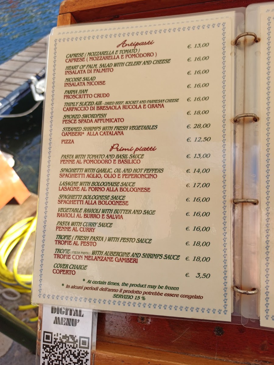 Portofino Bistrot Menu - Image 6